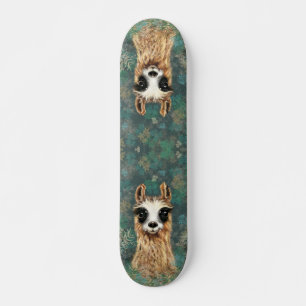 Neugieriger Baby Llama - Niedlich - Lächeln Skateboard