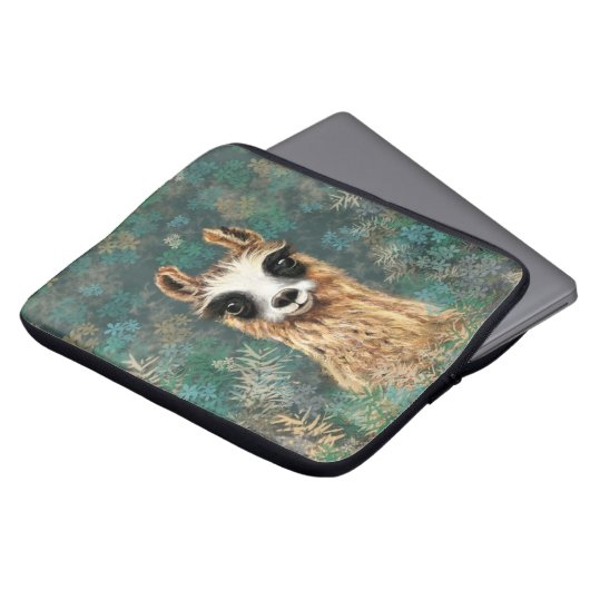 Neugieriger Baby Llama - Niedlich Laptopschutzhülle (Vorne Oben)