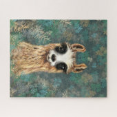 Neugieriger Baby Llama - Niedlich - Puzzle (Horizontal)