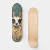 Neugieriger Baby Llama - Niedlich Skateboard (Vorderseite)