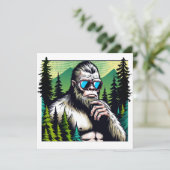 Neugieriger Bigfoot mit Sonnenbrille Verstecken in (Stehend Vorderseite)