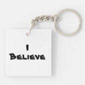 Neugieriger Bigfoot mit Sonnenbrille Verstecken in Schlüsselanhänger (Rückseite)