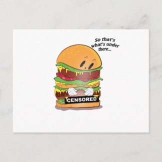 Neugieriger Burger Postkarte