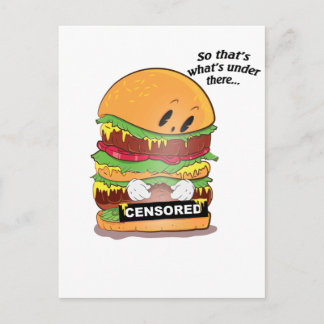 Neugieriger Burger Postkarte