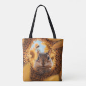 Neugieriger Chipmunk-Ping durch gegessen Sonnenblu Tasche (Rückseite)