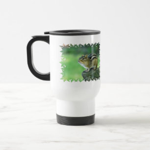 Neugieriger Chipmunk-Plastikreise-Tasse Reisebecher