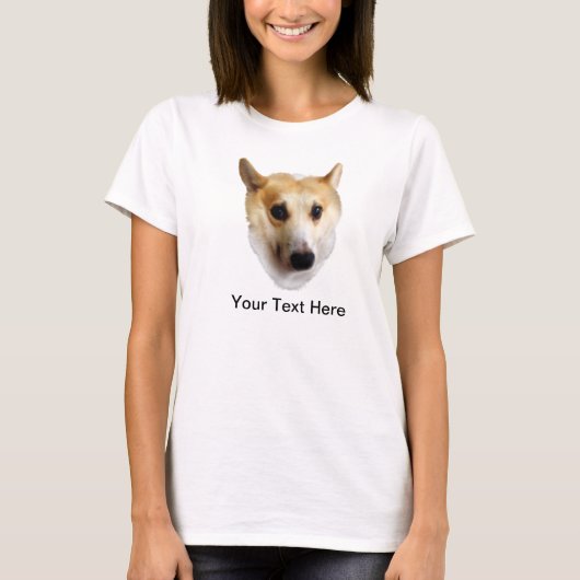 Neugieriger Corgi T-Shirt (Vorderseite)