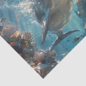 Neugieriger Delfin-Dekoupage Seidenpapier (Ausschnitt)