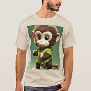 Neugieriger Eichhörnchenaffe im Dschungel-T - Shir T-Shirt