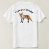 Neugieriger Entdecker Rotfuchs Grafik T-Shirt (Design Rückseite)