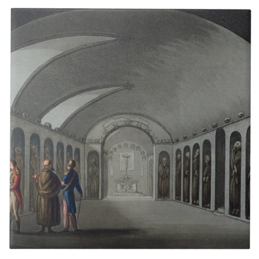 Neugieriger Friedhof unter dem Capuchin-Kloster, Fliese (Vorderseite)