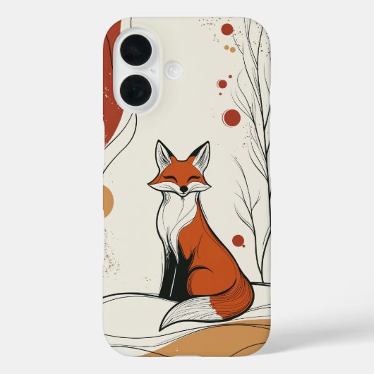 Neugieriger Fuchs Case-Mate iPhone Hülle (Rückseite)