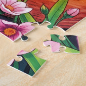 Neugieriger Fuchs im Blumengarten Puzzle (Seite)