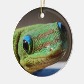 Neugieriger Gecko Keramik Ornament (Links)