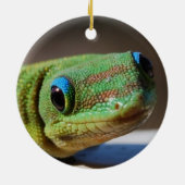 Neugieriger Gecko Keramik Ornament (Hinten)