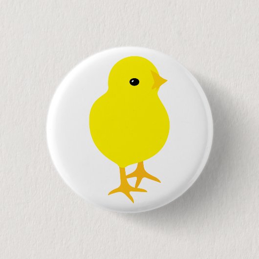 Neugieriger Gelbkick Button (Vorderseite)