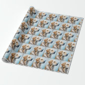 Neugieriger Golden Retriever Geschenkpapier (Ungerollt)