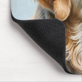 Neugieriger Golden Retriever Mousepad (Ecke)