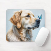 Neugieriger Golden Retriever Mousepad (Mit Mouse)
