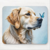 Neugieriger Golden Retriever Mousepad (Vorne)
