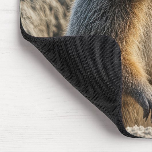 Neugieriger Groundhog im Loch Mousepad (Ecke)