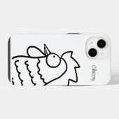 neugieriger Hahn iPhone Hülle (Rückseite (Horizontal))