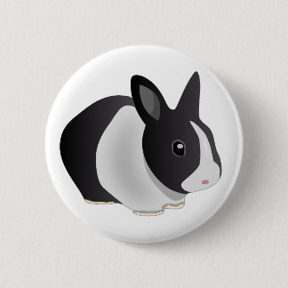 Neugieriger Häschenknopf Button