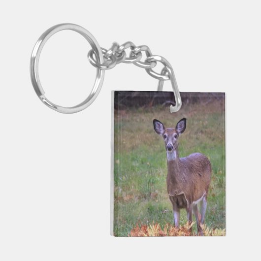 Neugieriger Hirsch Schlüsselanhänger (Vorderseite links)