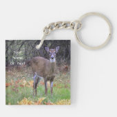 Neugieriger Hirsch Schlüsselanhänger (Rückseite)