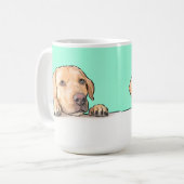 Neugieriger Hund Kaffeetasse (Vorderseite Links)