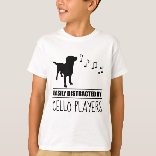 Neugieriger Hund, leicht von Cello-Spielern abgele T-Shirt (Vorderseite)