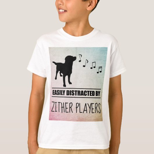 Neugieriger Hund, leicht von Zither-Spielern abgel T-Shirt (Vorderseite)
