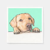 Neugieriger Hund Serviette (Vorderseite)