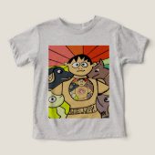 Neugieriger Junge und seine Whimsiktiere (Design Vorderseite)