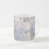 Neugieriger junger Schwarzer Angus Mattglastasse (VorderseiteRechts)