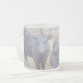 Neugieriger junger Schwarzer Angus Mattglastasse (Vorderseite Links)