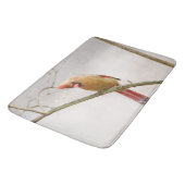 Neugieriger Kardinal Bathmat Badematte (Schrägansicht)