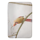 Neugieriger Kardinal Bathmat Badematte (Vorderseite Vertikal)