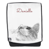 Neugieriger Katzenbackpack Rucksack (Vorderseite)