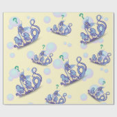 Neugieriger Kleiner Drache Geschenkpapier (Flach)