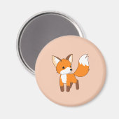 Neugieriger Little Fox Magnet (Vorderseite/Rückseite)