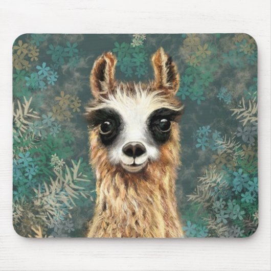 Neugieriger Llama Mouse Pad Gift Fun - Malerei Mousepad (Vorne)