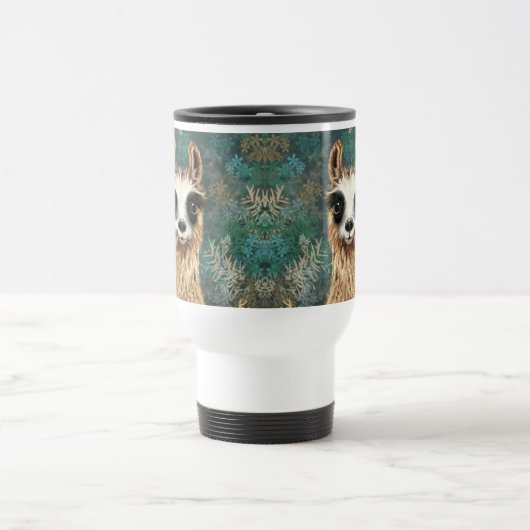 Neugieriger Llama Travel Mug - Lächeln Reisebecher (Mittel)