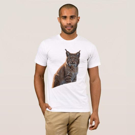 Neugieriger Lynx T-Shirt (Vorne ganz)