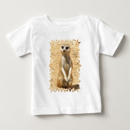 Neugieriger Meerkat Baby-T - Shirt (Vorderseite)