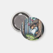 neugieriger norwegischer Troll, Magnet (Vorderseite/Rückseite)