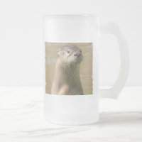 Neugieriger Otter-mattierte Bier-Tasse