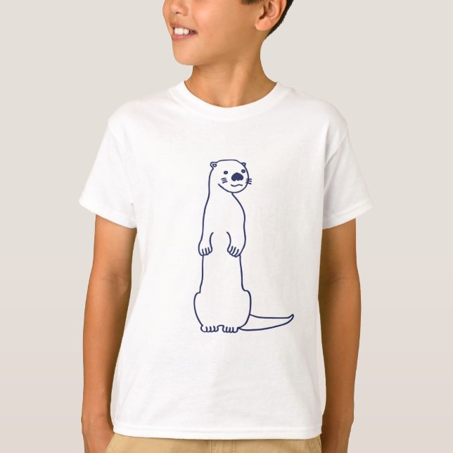 Neugieriger Otter T - Shirt (Vorderseite)