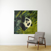 Neugieriger Panda Bambus Spähen Wandteppich (Beispiel (Horizontal))