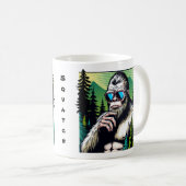 Neugieriger Platz mit Sonnenbrille Kaffeetasse (VorderseiteRechts)